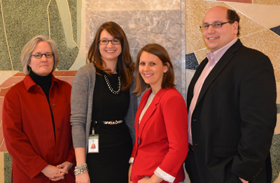 Photo of Bridget Sullivan, Kristin White, Mary Matthews and Josh Root.