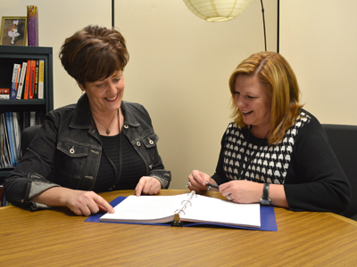 Photo of Theresa Johnson and Karin van Dyck.