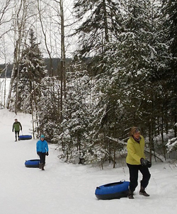 Photo of people sledding