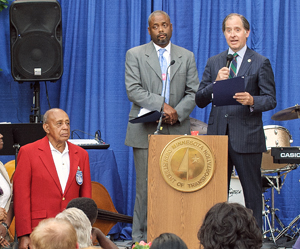 Photo of Dr. Harold Brown, Kevin Lindsey and Charlie Zelle.