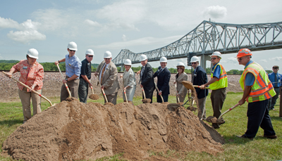 Photo of the groundbreaking for the Highway 43 Winona Bridge.