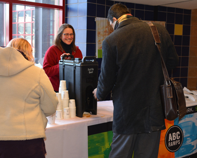 Photo of Lisa Austin at customer appreciation event for ABC Ramps in Minneapolis.