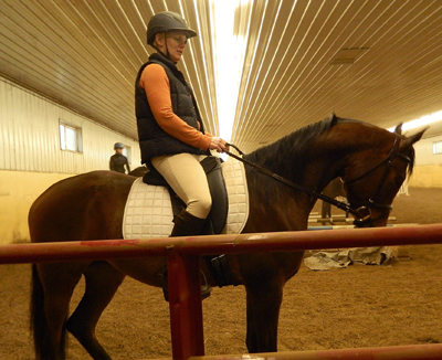 Photo of Katie Fleming on her horse.