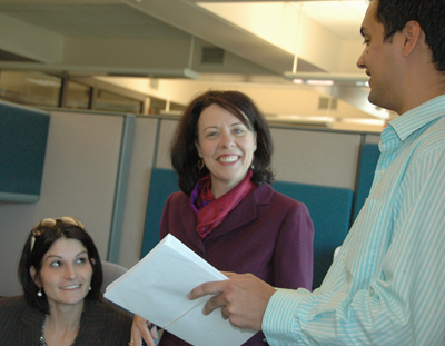 Photo of Laura Wright, Mary B. Schmidt and Rajan Nayar.