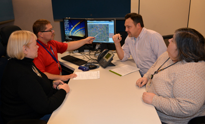 Photo of Barb Capistrant, Rob Holschbach, Mike Carli and Debbie Starr. 