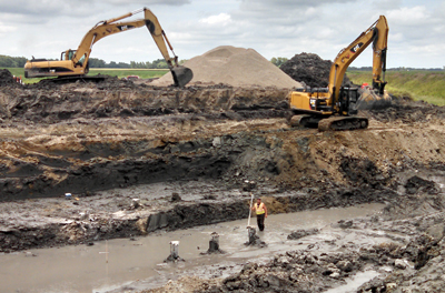 Photo of bridge replacement on Hwy 29 near Benson.