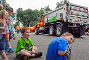 MnDOT snowplow participated in the State Fair parade.