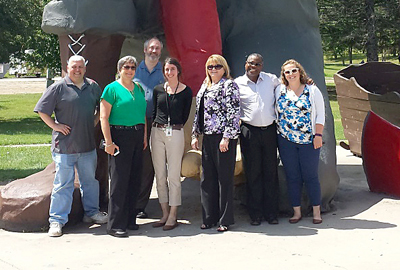 Photo of Bob Wolbeck, Sue Mulvihill, Peter morey, Katie O'Sullivan, laurie Ryan, John Tompkins and Katie Caskey.