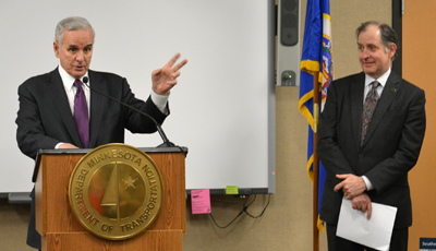 Gov Dayton and Commissioner Zelle speak at news conference
