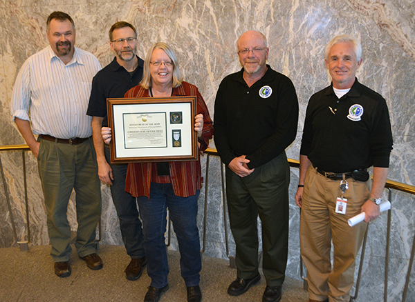 Photo of Doug Stahl, Todd Haglin, Sue Roe, Kevin Kampa and Jim Fox.