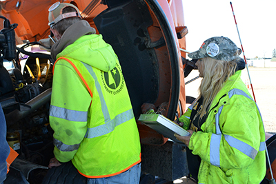 Photo of Renee Peterson observing a student at SPOT training.