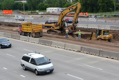 Photo of I-35E project in St. Paul.