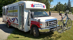 Photo of a transit bus in Wadena County.