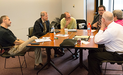 Photo of Amr Jabr, Tim Henkel, Chris Roy, Dan DuHamel, Sue Muvilhill and Mitch Rasmussen.