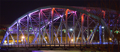 Photo of the Sorlie Bridge between East Grand Forks and Grand Forks, N.D.