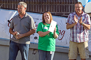 Photo of Eric Rustad, Kirstin Klein and Kevin Walker.