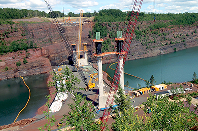 Photo of Hwy 53 Bridge construction in Virginia.