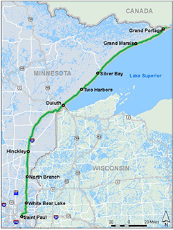 Map of bicycle route 41.