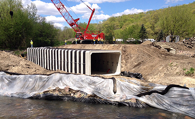 Photo of I-94 construction project between St. Cloud and Collegeville.