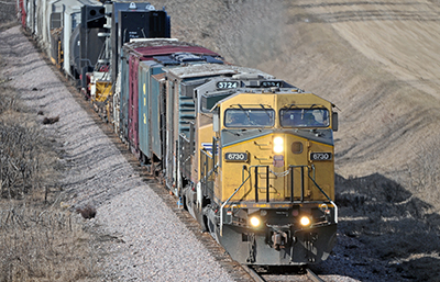 Photo of a freight train.