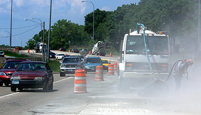 Construction work zone.