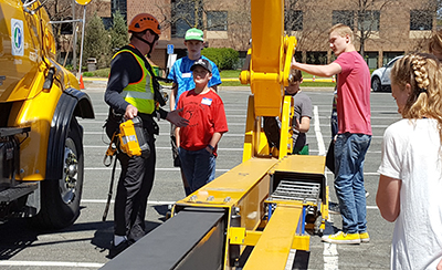 Photo of Scott Theisen during STEM tour.