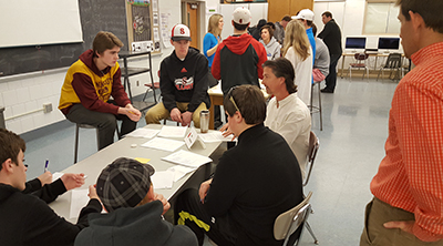 Photo of Tom Styrbicki during STEM class.