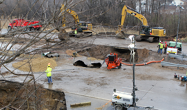 I-694 sink hole.