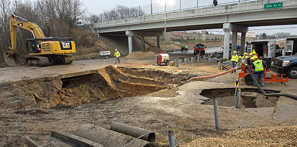 I-694 sink hole.