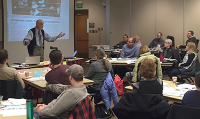 Hans Bleiker teaching class.