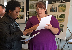 Photo of Jeannette Peters at Metro job fair.