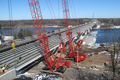 Hwy 24 bridge construction in Clearwater.