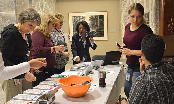 Photo of MnDOT employees at Global Accessibility Awareness Day.