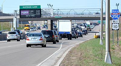 Photo of MnPASS lane.