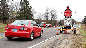 Photo of an auto flagger.