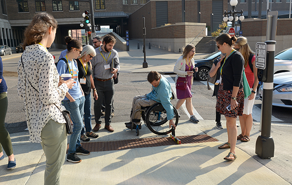 Todd Grugel and participants in National Walking Summit.