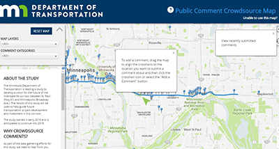 Interactive I-94 map.