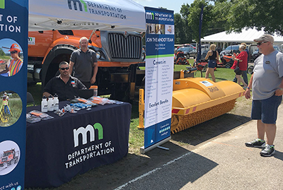 Photo of booth at Mower County Fair.