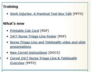 Graphic for what's new on work injury website.