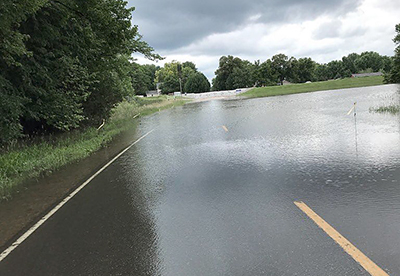 Photo of flooding on Hwy 93.