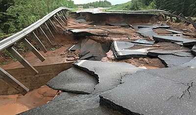 Photo of flooding on Hwy 23.