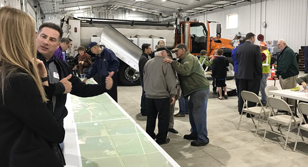 Photo of open house at Courtland truck station.