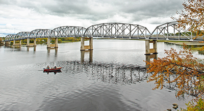 Photo of Hwy 72 bridge in Baudette.