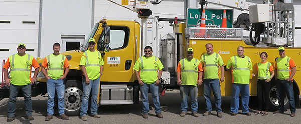 Photo of District 2 sign shop crew.