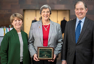 Photo of Laurie McGinnis, Sue Mulvihill and Charlie Zelle.