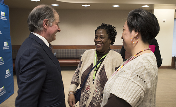 Photo of Charlie Zelle, Mary Young and Waubun Smith.