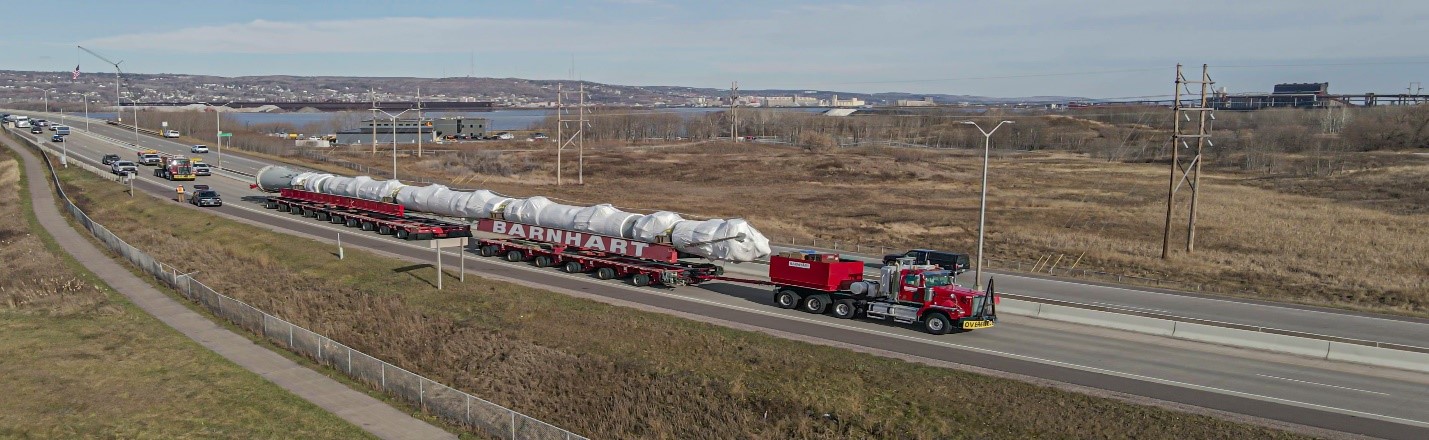 Photo: a large truck load on the highway