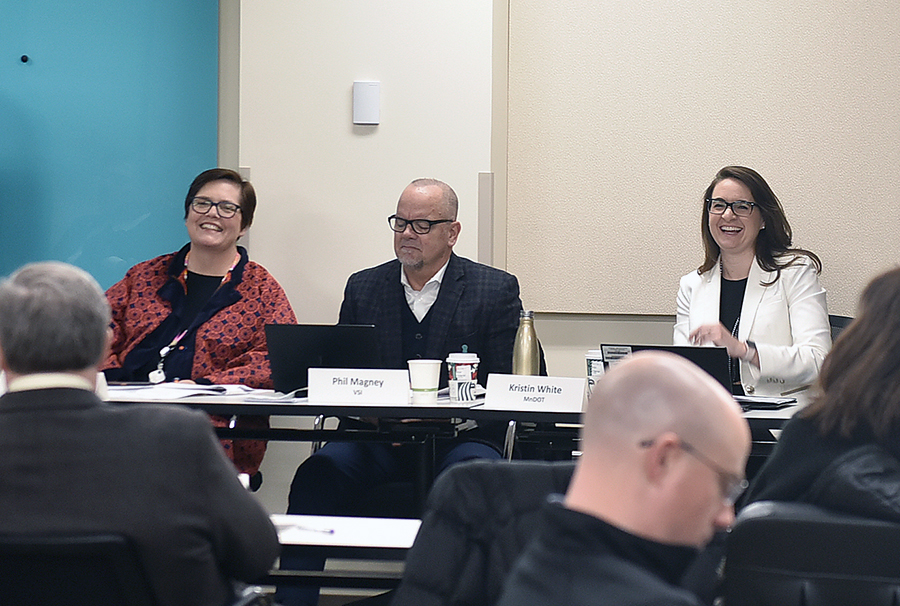 Photo of three members of the CAV advisory council