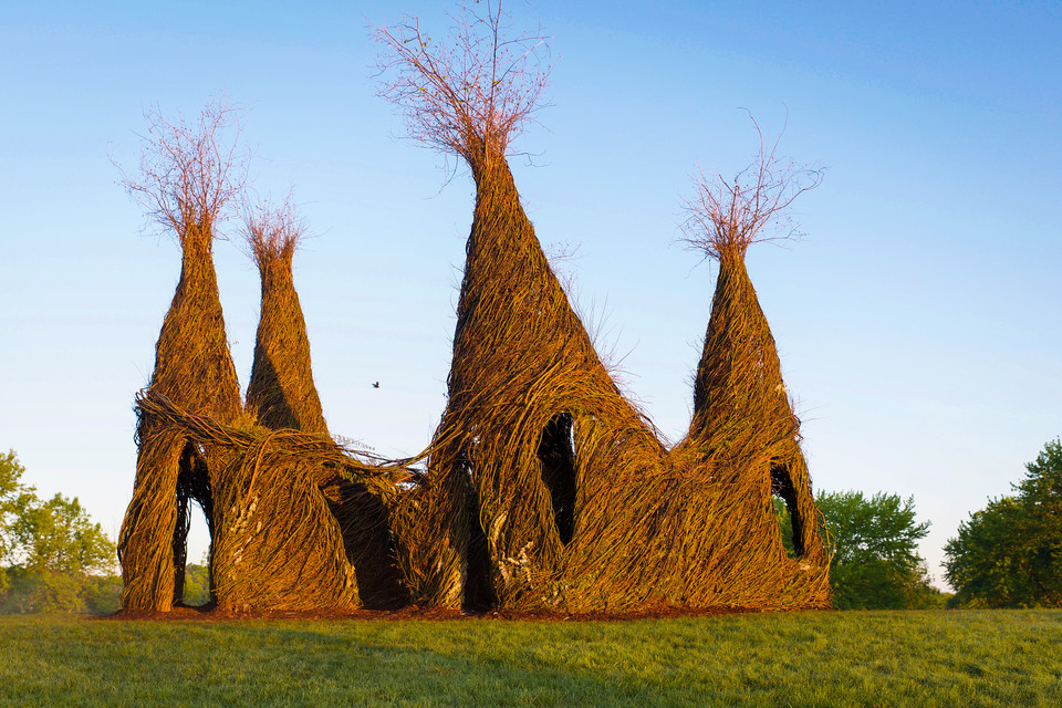 Photo: a sclupture made out of willow branches