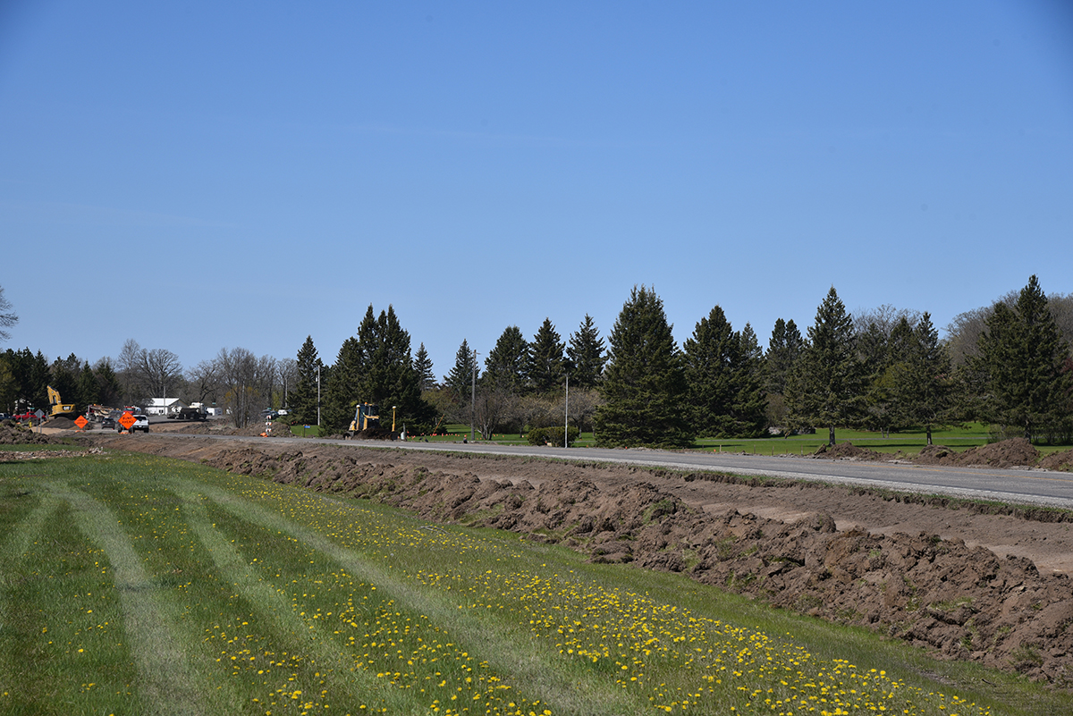 Photo: a roadway under construction